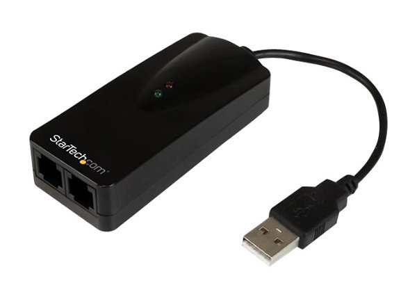 StarTech.com 2-Port External USB Modem - 56K Hardware Based Fax Modem