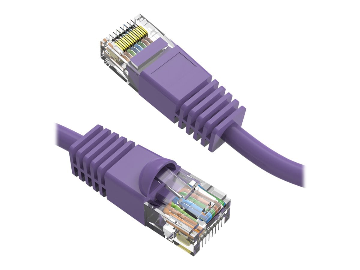 Axiom Cat6 550 MHz Snagless Patch Cable - patch cable - 7 ft - purple
