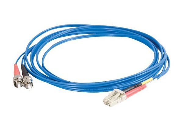 C2G 5m LC-ST 50/125 OM2 Duplex Multimode PVC Fiber Optic Cable - Blue - patch cable - 5 m - blue