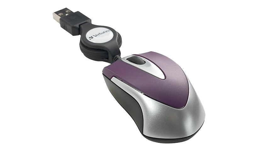 Verbatim Optical Mini Travel Mouse - souris - USB - violet