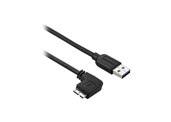 StarTech.com 0.5m Slim Left-Angle Micro USB 3.0 Cable - M/M - USB 3.1 Gen 1
