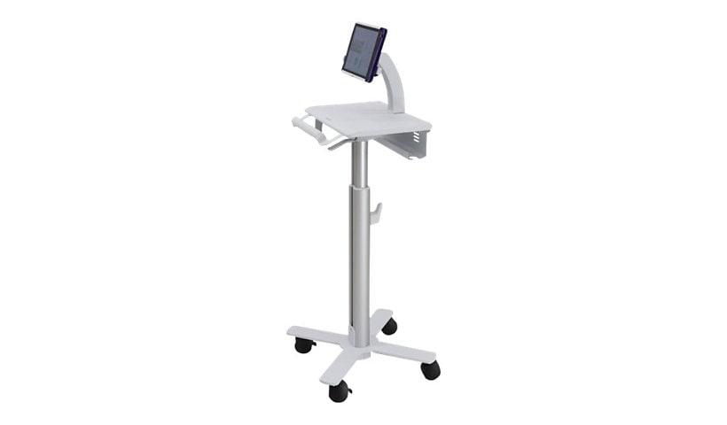 Ergotron StyleView Tablet Cart, SV10 cart - for tablet / keyboard - white, aluminum - TAA Compliant