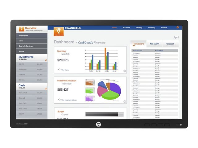 HP EliteDisplay E232 - Head Only - LED monitor - 23" - Smart Buy