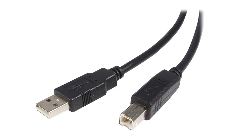 StarTech.com 10' USB 2.0 A to B Cable - Black - USB 2.0 A to B Cable