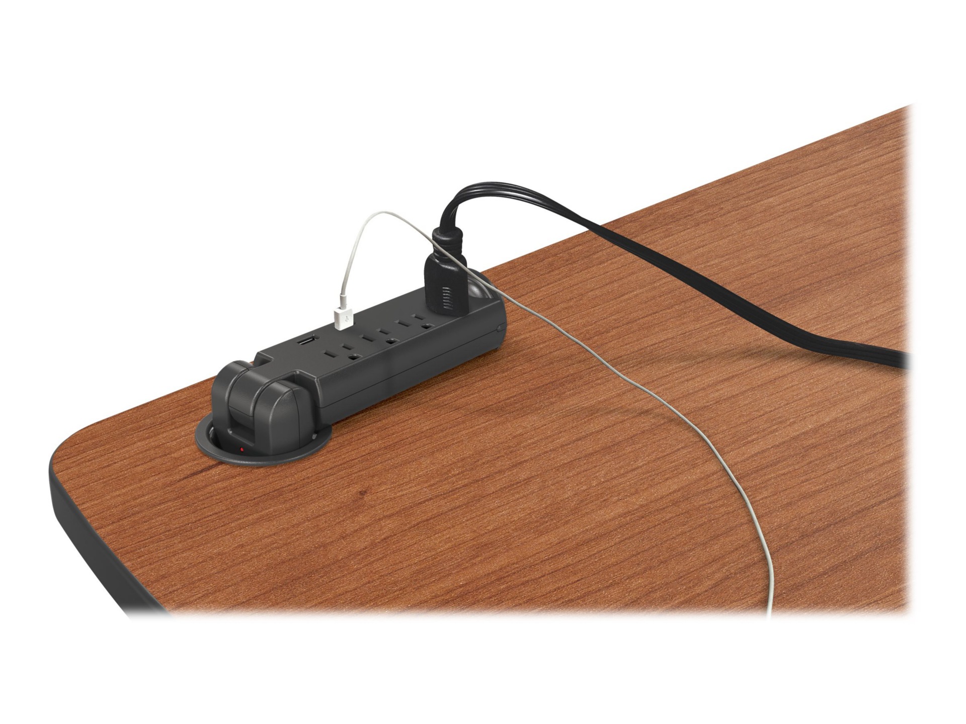 Balt Pop-Up Grommet Outlet & USB Charger - surge protector