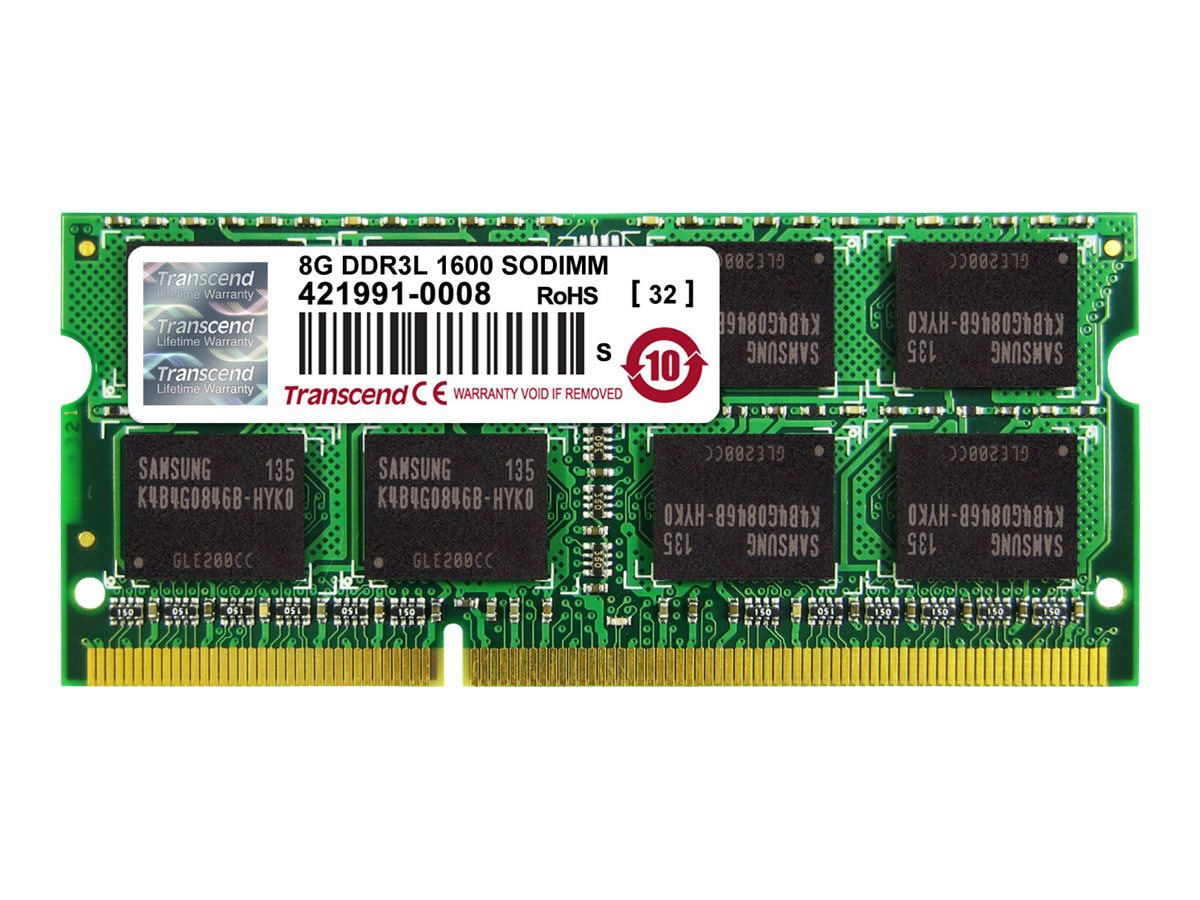 Transcend Industrial Grade - DDR3L - module - 8 GB - SO-DIMM 204-pin - 1600 MHz / PC3L-12800 - unbuffered