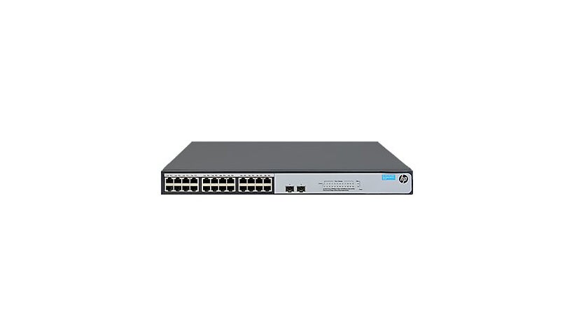 HPE 1420-24G-2SFP+ 10G Uplink Switch - switch - 24 ports - unmanaged - rack-mountable