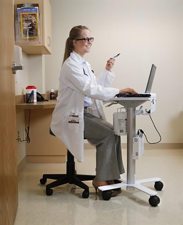 Thumbnail 5 of 5 for Ergotron StyleView cart - light-duty - for notebook / barcode scanner - white, aluminum