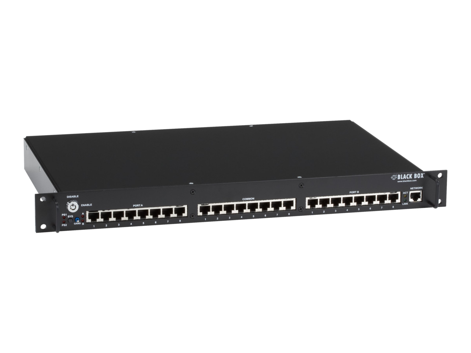 Rackmount Gang Switch - 19-in. 1U (8) RJ-45 A/B (All Pins) - NBSALL8MGR ...