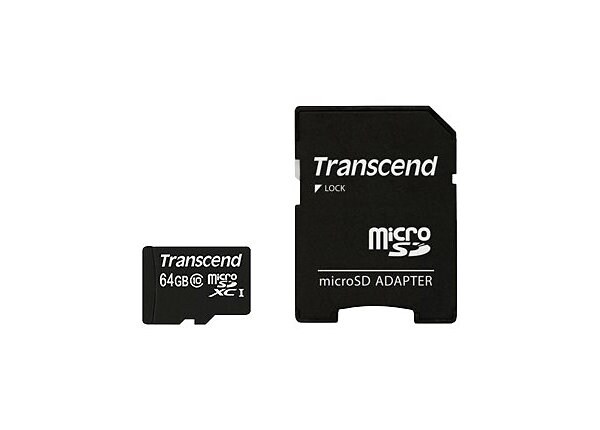 Transcend Premium - flash memory card - 64 GB - microSDXC UHS-I