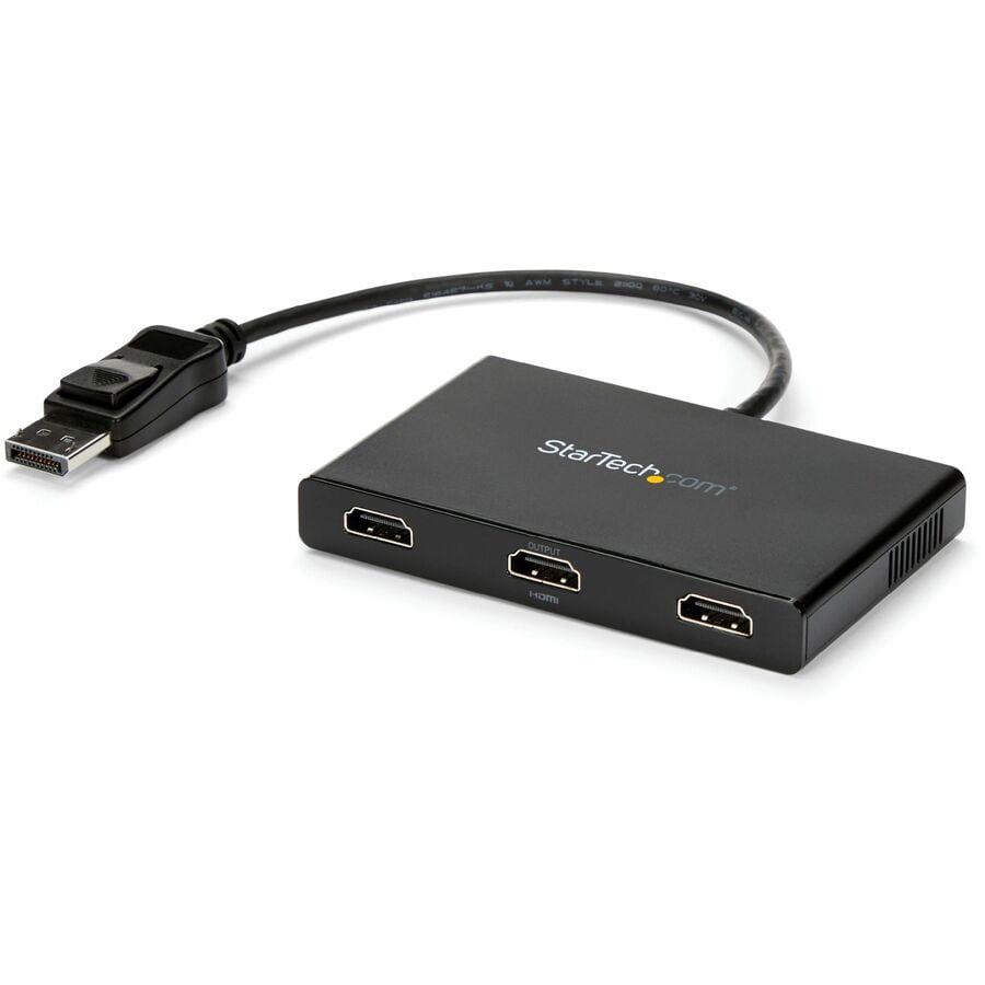 StarTech.com 3-Port Multi Monitor Adapter, DisplayPort to 3x HDMI MST Hub,  Triple 1080p, Video Splitter for Extended