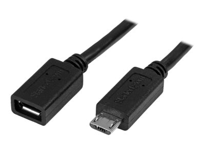 StarTech.com 0.5m / 20in Micro-USB Extension Cable - M/F