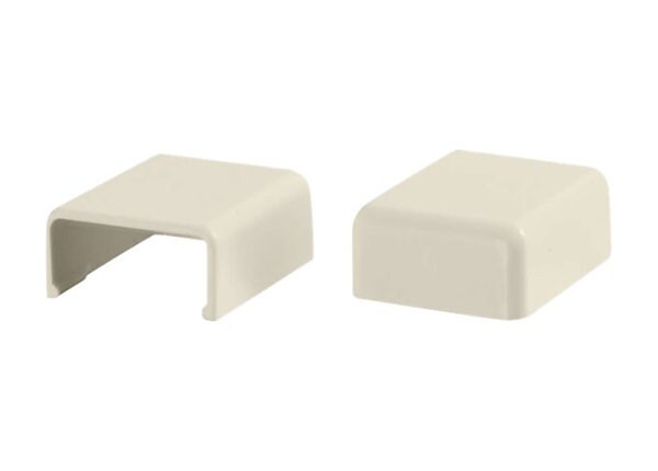 C2G 2 Pack Wiremold Uniduct 2700 Blank End Fitting - Ivory - cable raceway blank end fitting