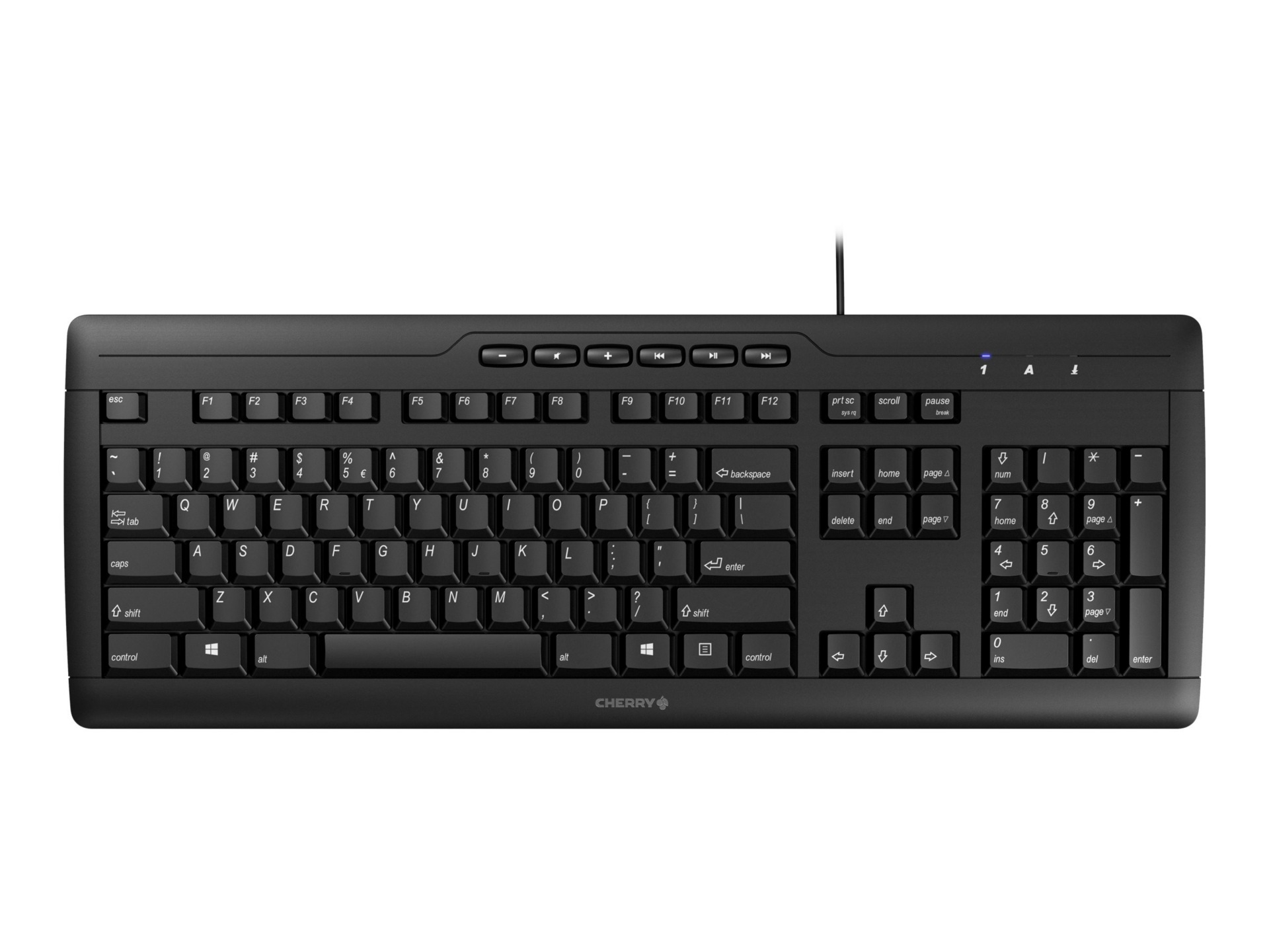 CHERRY STREAM 3.0 - keyboard - US - black