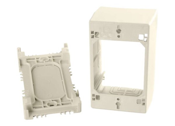 C2G Wiremold Uniduct Single Gang Extra Deep Junction Box - Ivory - cable raceway junction box