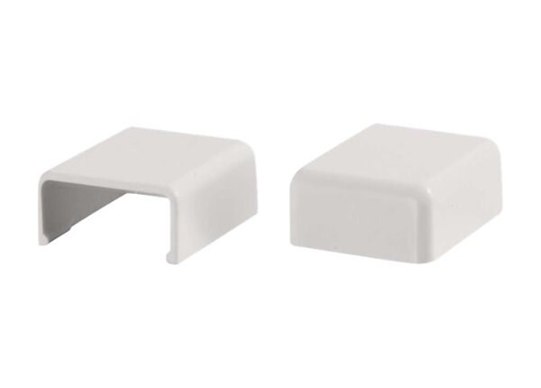 C2G 2 Pack Wiremold Uniduct 2700 Blank End Fitting - White - cable raceway blank end fitting