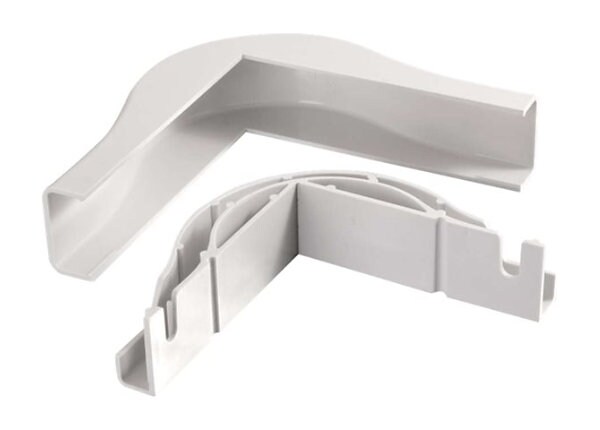 C2G Wiremold Uniduct 2800 Bend Radius Compliant External Elbow - White - cable raceway outside corner