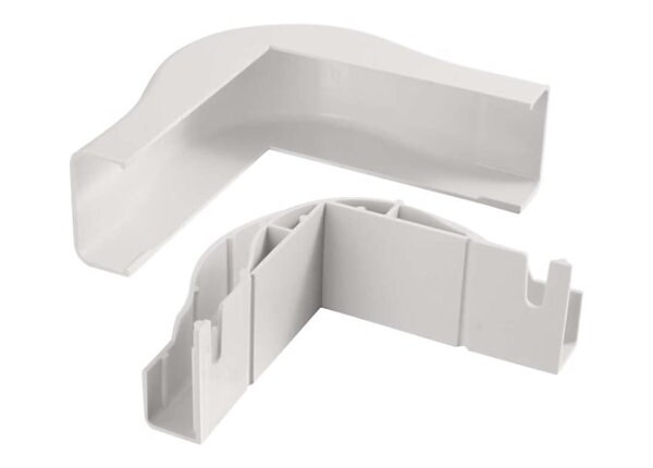 C2G Wiremold Uniduct 2900 Bend Radius Compliant External Elbow - White - cable raceway outside corner