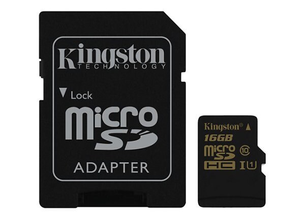 Kingston - flash memory card - 16 GB - microSDHC UHS-I