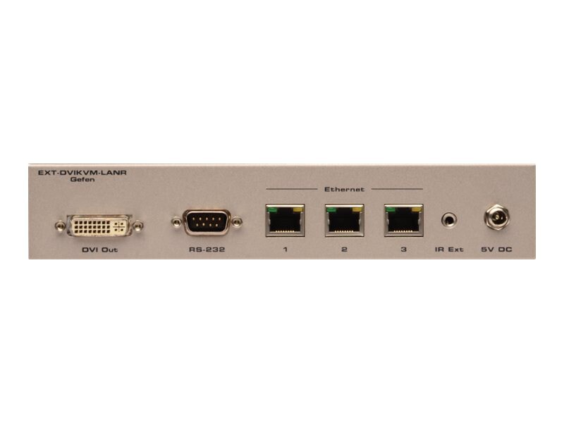 Gefen DVI KVM Over IP Receiver Package - video/audio/infrared/USB/serial extender - GigE