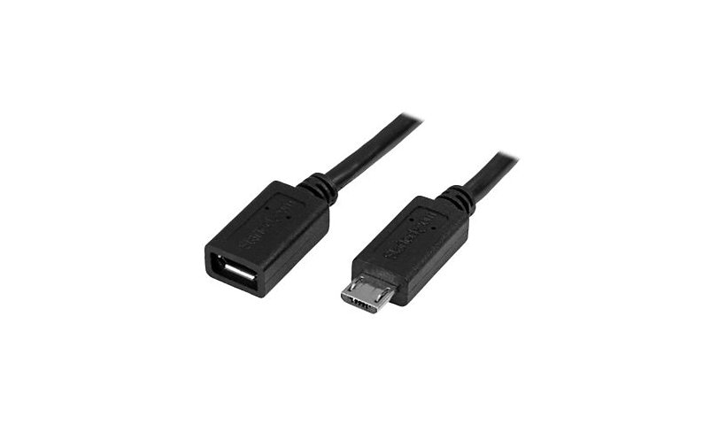 StarTech.com 0.5m / 20in Micro-USB Extension Cable - M/F