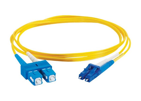 C2G 1m LC-SC 9/125 Duplex Single Mode OS2 Fiber Cable - Plenum CMP-Rated - Yellow - 3ft - patch cable - 1 m - yellow