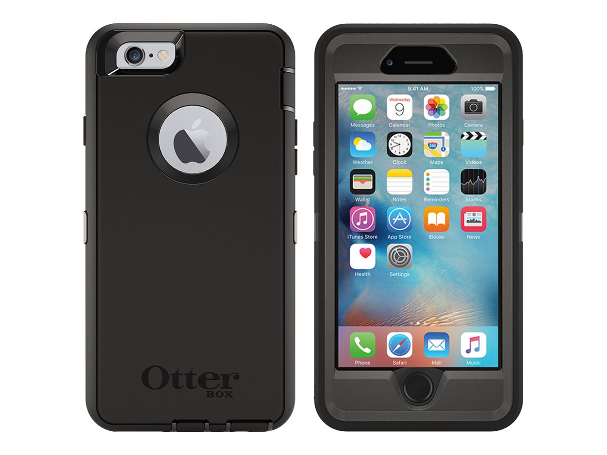 OtterBox Defender Carrying Case (Holster) Apple iPhone 6, iPhone 6s Smartphone - Black