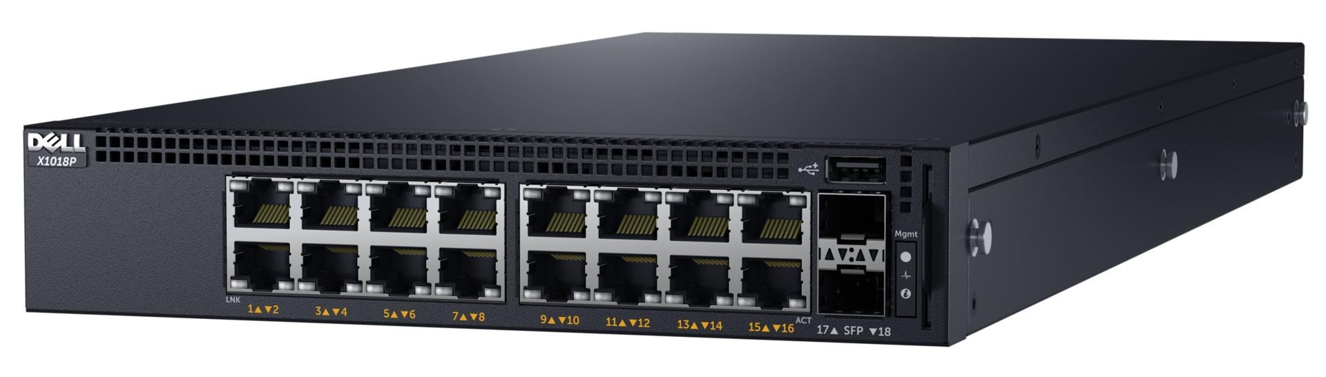 Dell Networking X1018P - switch - 16 ports - managed - rack-mountable