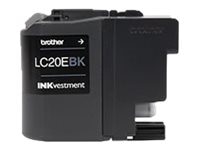 Brother LC20EBK - Super High Yield - black - original - ink cartridge