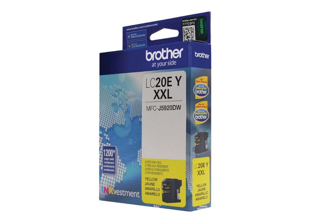 Brother Lc20ey Xxl Super High Yield Yellow Original Ink Cartridge Lc20ey Ink Toner Cdw Com