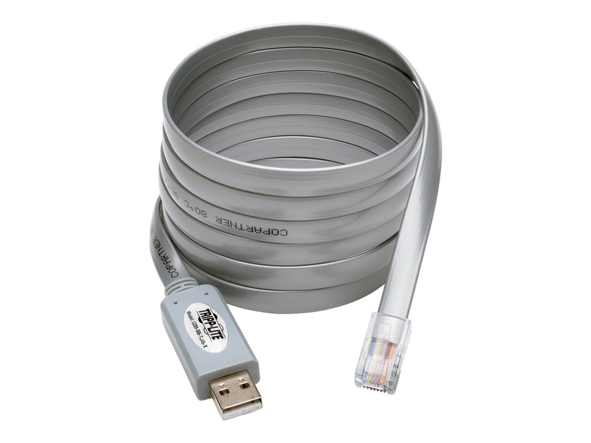 Lite to RJ45 Cisco Serial Rollover Cable, USB Type-A to RJ45 M/M, 6 ft - serial adapter USB - U209-006-RJ45-X - USB Adapters - CDW.com