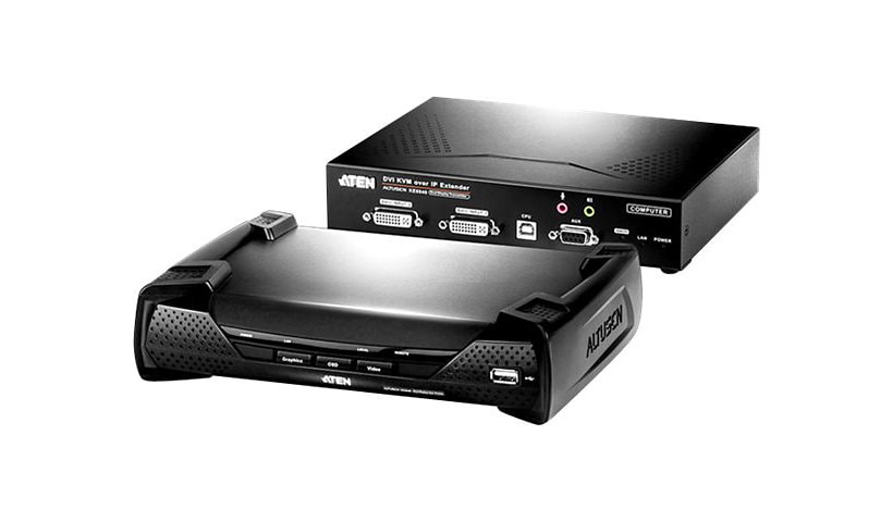 ALTUSEN DVI KVM Over IP Extender KE6940 (Transmitter and Receiver) - KVM /