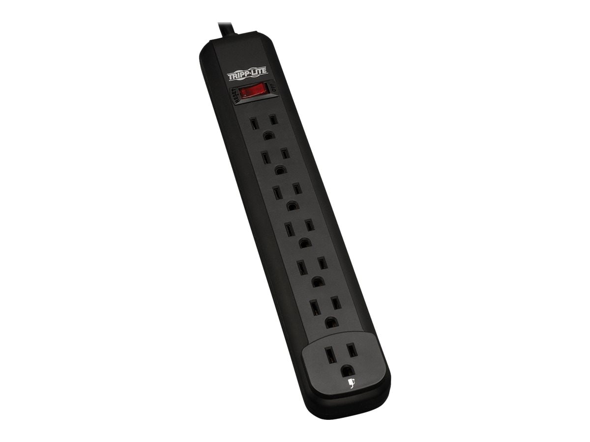 Tripp Lite Power Strip 7-Outlet 5-15R AC 25ft Cord 5-15P Black Housing 120V