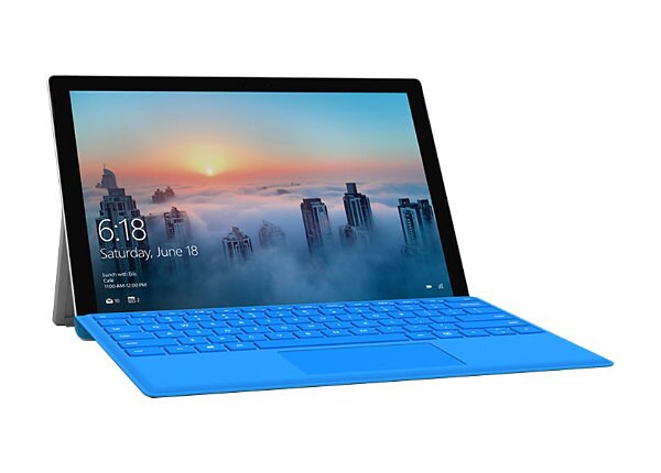 Microsoft Surface Pro 4 Type Cover - keyboard - with trackpad, accelerometer - English - North America - bright blue