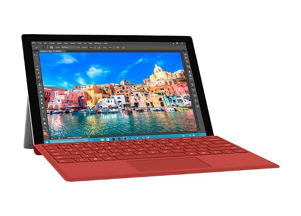 Microsoft Surface Pro 4 Type Cover - keyboard - with trackpad, accelerometer - English - North America - red