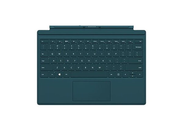 Microsoft Surface Pro 4 Type Cover - keyboard - with trackpad, accelerometer - English - North America - teal