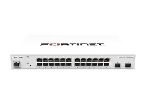 Fortinet FortiSwitch 124D-POE - switch - 24 ports - managed - rack-mountable