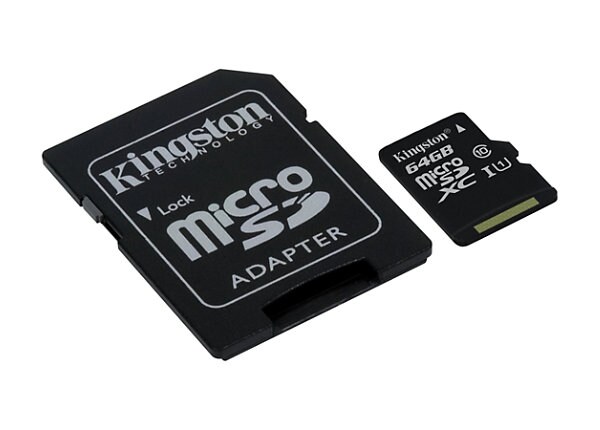 Kingston - flash memory card - 64 GB - microSDXC UHS-I