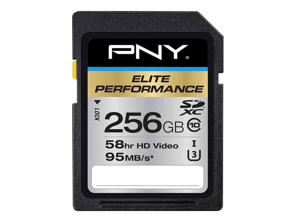 PNY Elite Performance - flash memory card - 256 GB - SDXC UHS-I