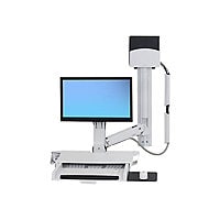 Ergotron StyleView mounting kit - for LCD display / keyboard / mouse / barcode scanner / CPU - small CPU holder - white