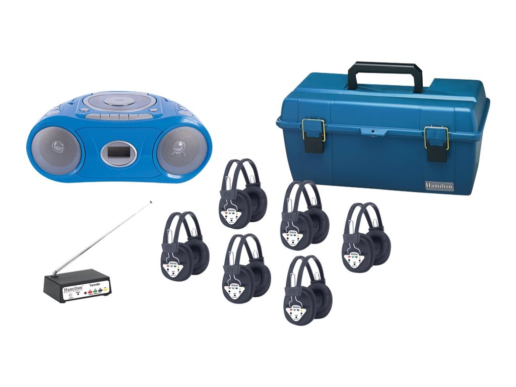 Hamilton Buhl Wireless 6 Person Listening Center with Bluetooth, CD/Cassett