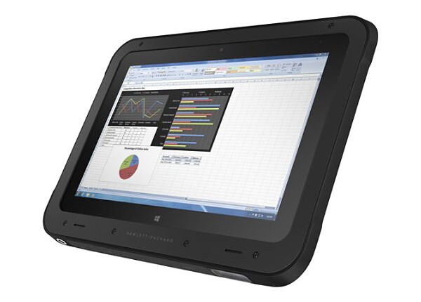 HP ElitePad 1000 G2 - Rugged - 10.1" - Atom Z3795 - 4 GB RAM - 128 GB SSD - with HP 4.5mm DC Dongle for AC Adapter, HP