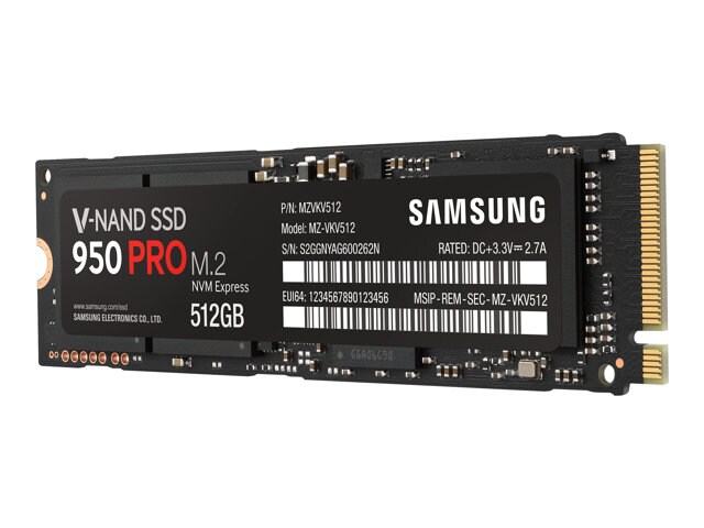 Samsung 950 PRO MZ-V5P512BW - solid state drive - 512 GB - PCI Express 3.0 x4 (NVMe)