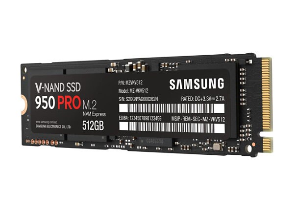 Samsung 950 PRO MZ-V5P512BW - solid state drive - 512 GB - PCI Express 3.0 x4 (NVMe)