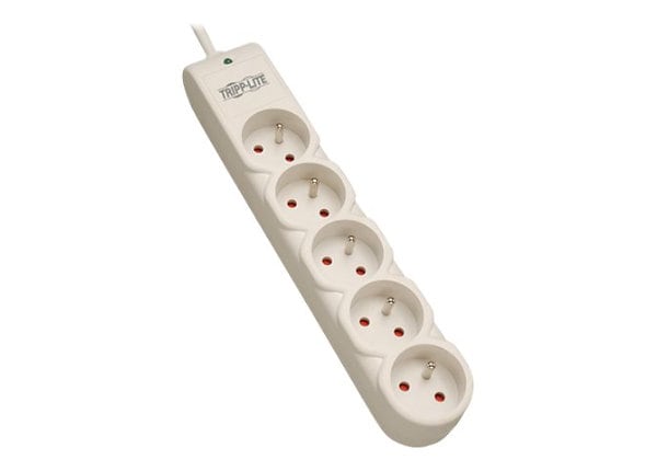 Tripp Lite Intl Surge Protector 5 French Type E outlets and Plug 280 Joules