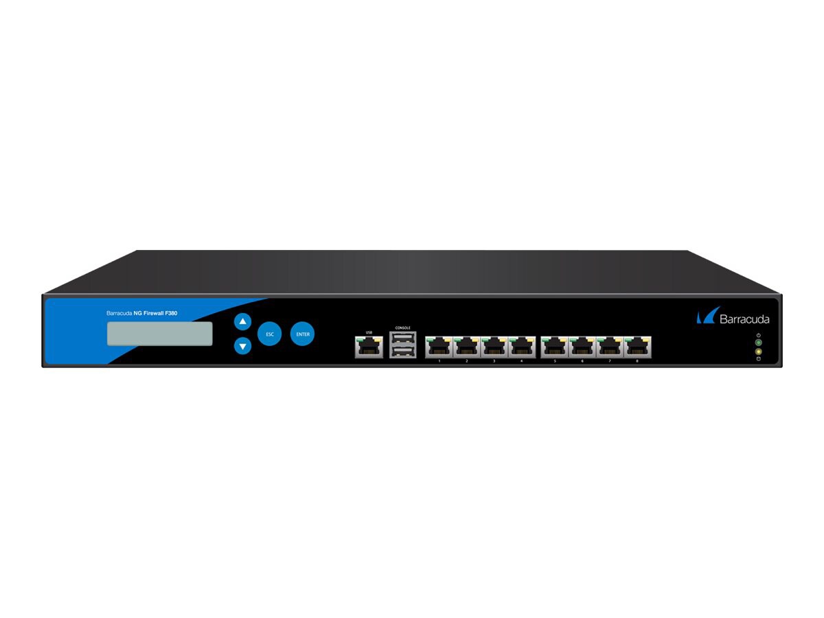 Barracuda CloudGen Firewall F-Series F380 - firewall - with 5 years Energize Updates and Instant Replacement