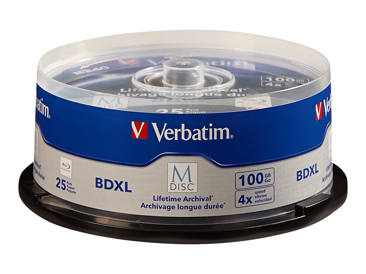 Verbatim M-Disc - M-DISC BDXL x 25 - 100 GB - storage media