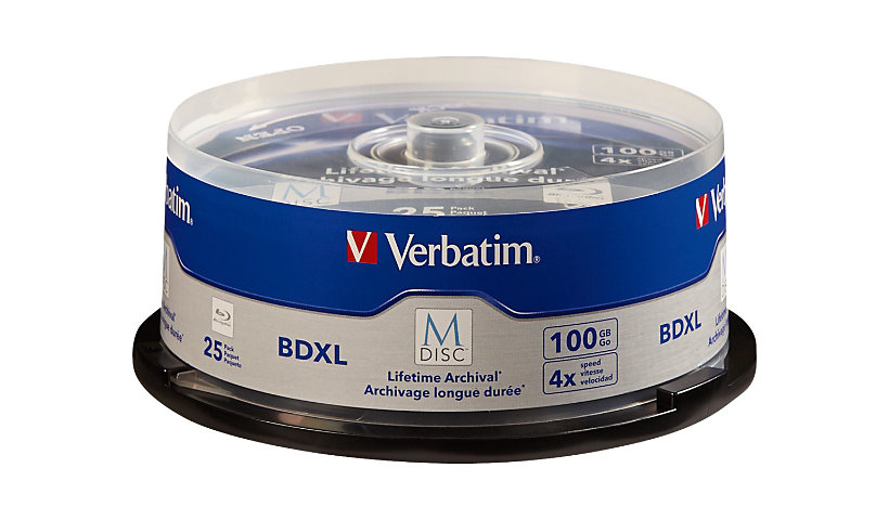 Verbatim M-Disc - M-DISC BDXL x 25 - 100 GB - storage media