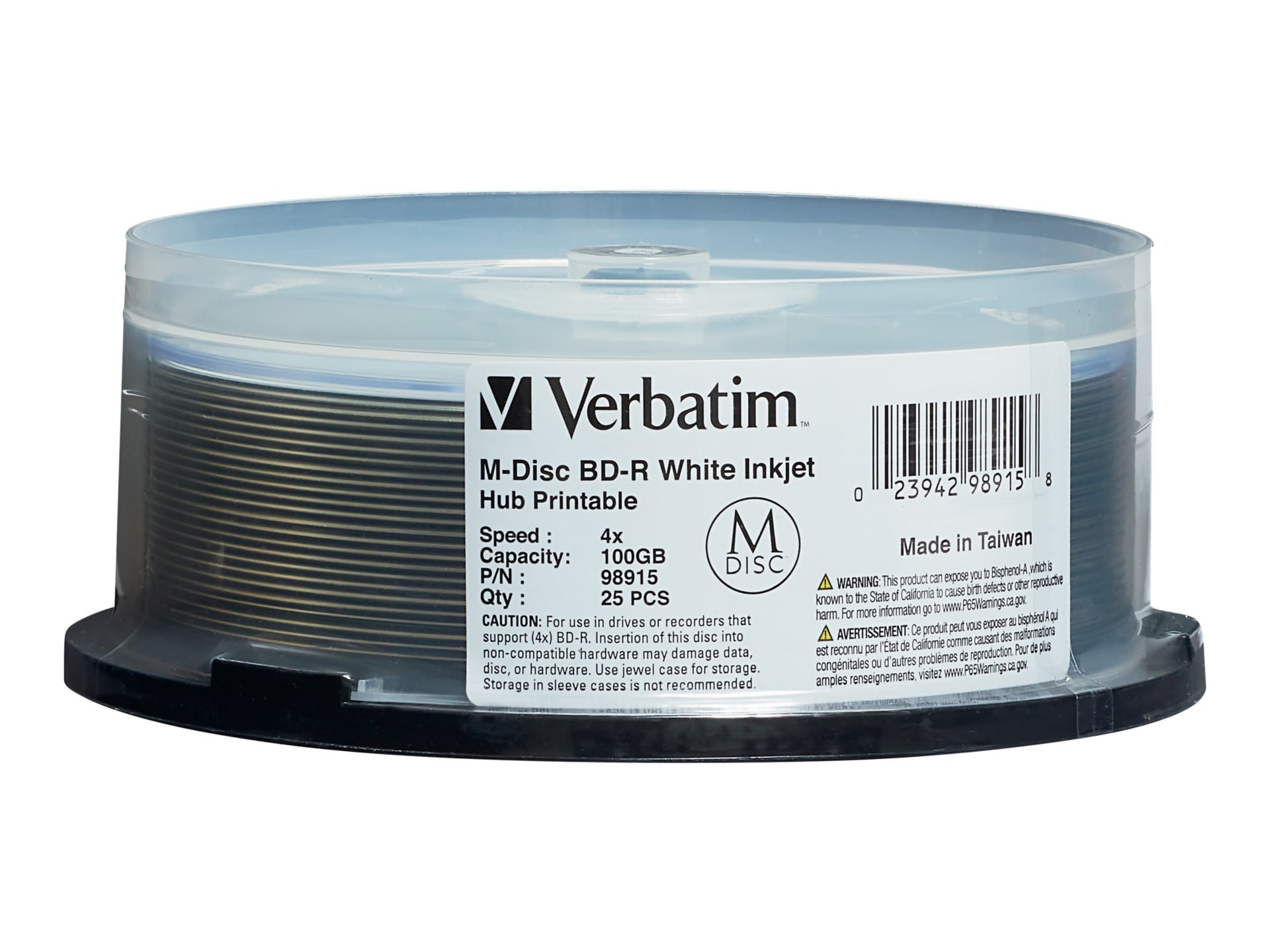Verbatim M-Disc - BD-R x 25 - 100 GB - storage media