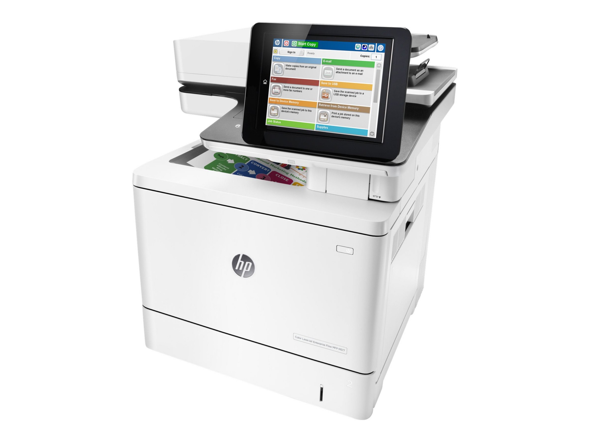 Thumbnail 2 of 10 for HP Color LaserJet ENT FLOW MFP M577C